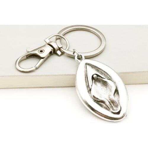 Fashion Metal Carving Creative Sexy Female Genitals Pendant Gift Key Chain Jewelry Car Charm Bag Personalize Attraction Keychain