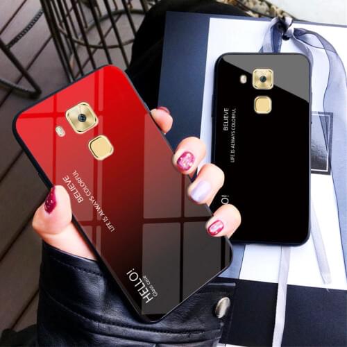 Huawei Nova Plus MLA L03 L11 Case Gradient Aurora Tempered Glass Back Cover Phone Case For Huawei G9 Plus 5.5" Glass Protector