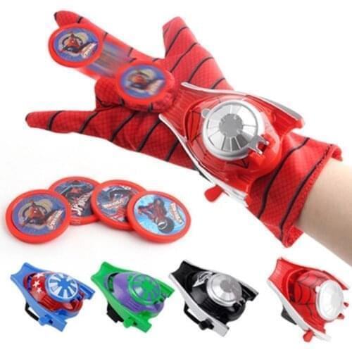 Marvel Avenger Figure Toy Spiderman Hulk Glove Action Figure Launcher Toy Cosplay Toys Super Hero Birthday kids christmas gift