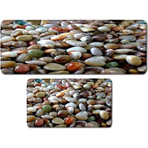 Long Mat Kitchen Bath Carpet Floor Home Entrance Doormats 3D Printed Absorbent Non-Slip Hallway Mat In The Bathroom 2PCS/Set