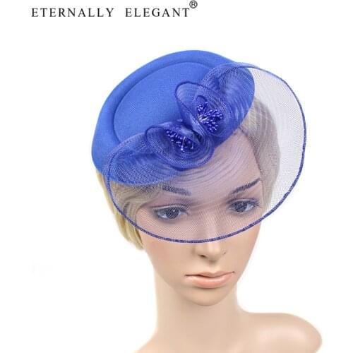 Stewardess Hat Bridal Headwear Hair Clip Vintage Bowler Headwear Style Hat Wedding Accessories 2203