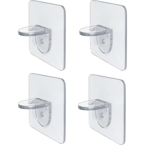 4/12pcs Adhesive Shelf Support Pegs Drill Free Nail Instead Holders Closet Cabinet Shelf Support Clips Wall Hangers