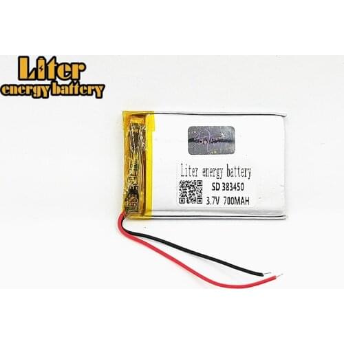 383450 3.7V 700mah Lithium polymer battery With Protection Board For GPS MP3 MP4 MP5 Portable DVD Speaker Electric toy