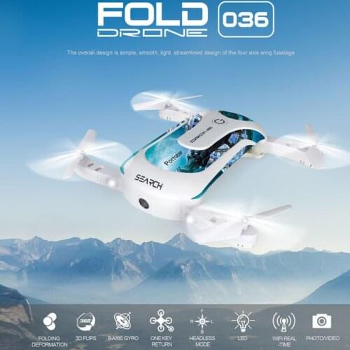 Mini Headless Drone WIFI FPV With HD Camera Altitude Hold Helicopter Mode Foldable Arm RC Quadcopter Pocket Drone