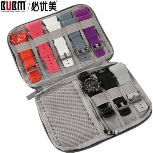 Multifunction Portable Watch Strap Organizer Watch Band Box Storage Bag Watchband Holder Watch Travel Case Gray Black Colors HOT