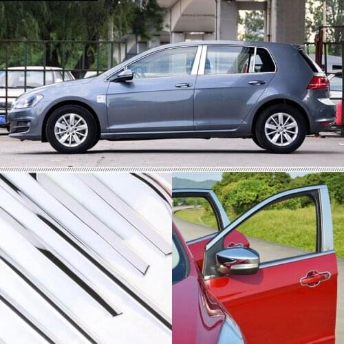 A Set Window Pillars Window Sill Molding Trim Exactly Fitted For VW Golf 7