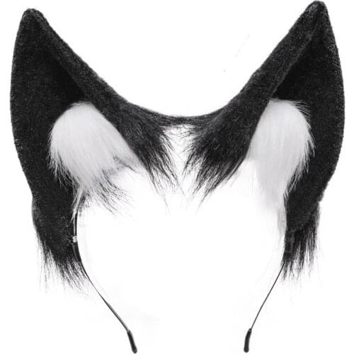 Lolita Anime Cat Fox Wolves Beast Ear Hair Hoop Headwear Hairbands Headband Props Hair Accessories Cosplay Costume