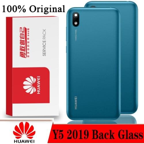 Original Back Cover for HUAWEI Y5 2019 Spare Parts Back Battery Door Housing with Camera Frame Repair Parts