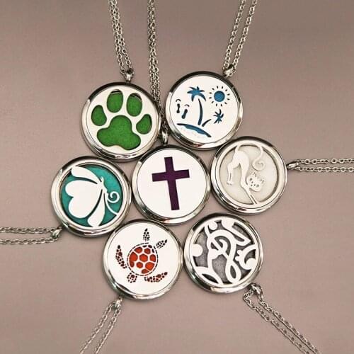 16 Types Perfume Box Stainless Steel Necklace Laser Personalized Name Custom Jewelry Pendants Necklaces Women Men Gift Jewelry