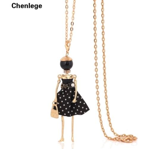 Hot sale necklace for women fashion collar french paris girl big pendant vintage long chain dress necklace choker jewelry