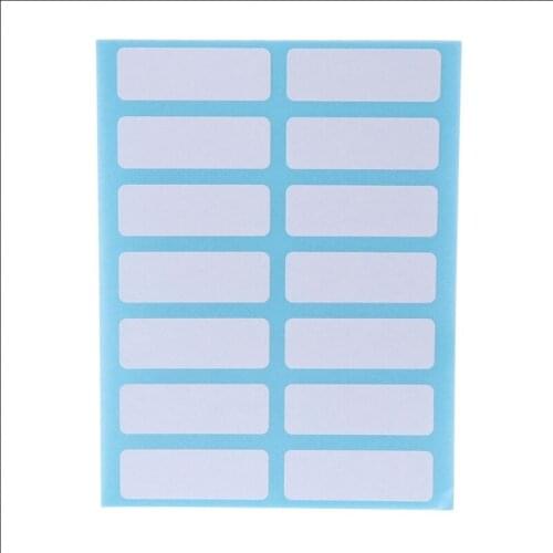 P82A 12 Sheet Self Adhesive Sticky White Label Blank Stickers Note Tags Crafts