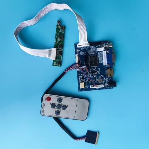 Kit Work for HJ070IA-02F/04P/03A/02C 1024x600 Display Panel Driver 40pin Controller Board Screen Remote 2AV VGA AV LED HDMI LCD