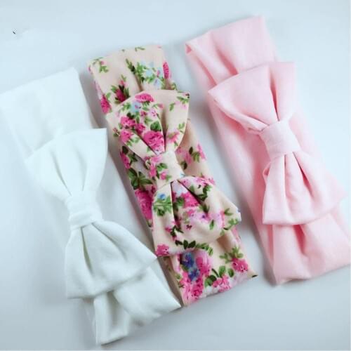 New 3PCS Stretchy Twist Knot Bow Head Wrap Headband Twisted Knotted Cute Hair Band Baby Gifts