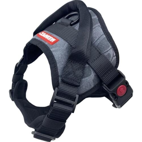 Service Dog Harness No Pull No Choke Adjustable Vest, Car Safety, Easy Control for Walking Hiking, Durable, Breathable