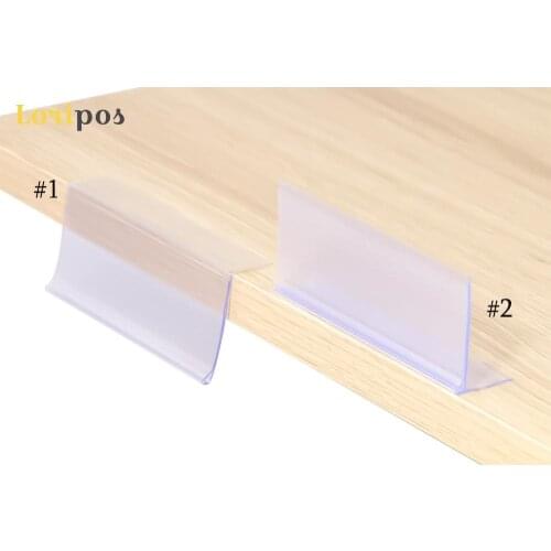 Self-adhesive Data Strip Shelf Edge Price Display Clear Scanner Rail Price Tag Label Cover Name Card Holder Pop Shelf Talker