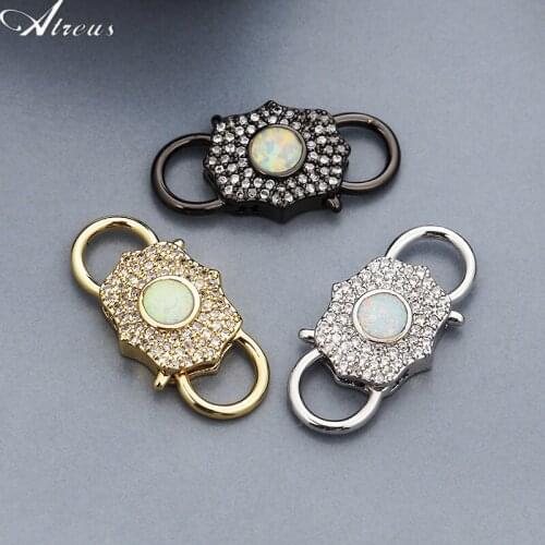 DIY New Design Creative Copper Micro Pave Zirconia Lock Pendant Clasps&Hooks Fasteners Screw Clasps Accessories Jewlery Making