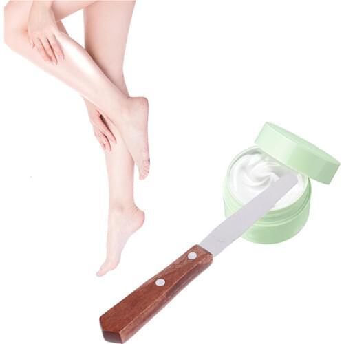 Waxing Spatula Stainless steel Waxing Spatulas Wood handle smooth comfortable Wax Mixing Knife Applicator Hair Removal Tool