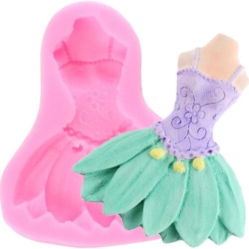 Wedding Dress Silicone Mold Fondant Mold Sugarcraft Cake Decorating Tools Candy Chocolate Gumpaste Molds Resin Clay Soap Moulds