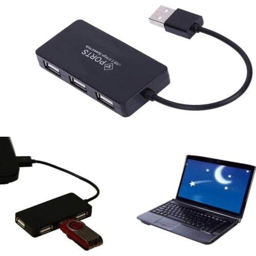 Sindvor 4 Port USB 2.0 Hub Splitter Cable Adapter for Laptop PC Macbook Slim USB HUB 2.0 High Speed Multiple USB Expander