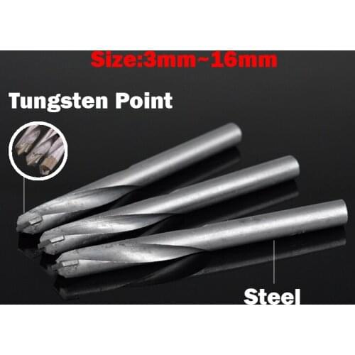 10mm 11mm 12mm 13mm 14mm Nonferrous Metal Concrete YG8 Tungsten Steel Hard Alloy Carbide Point Straight Shank Twist Drill Bit