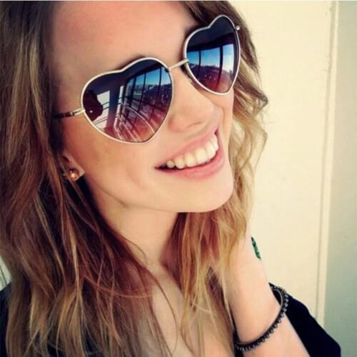 2020 Ladies Heart Shaped Sunglasses metal Women Brand Designer Fashion Rimless LOVE Glasses Ray Men Mirror oculos de sol