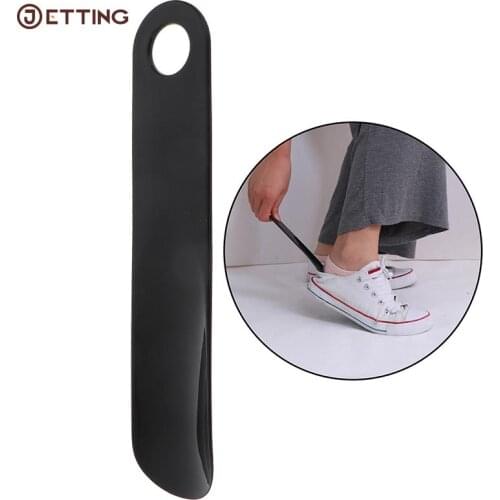 1Pcs Shoe Horns Professional Black Plastick Shoe Horn Spoon Shape Shoehorn Shoe Lifter Flexible Sturdy Slip 18.5cm