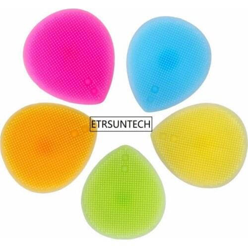 100pcs Silicone Washing Pad Facial Exfoliating Blackhead Face Cleansing Brush Tool Soft Deep Cleaning Brushes Scrub Face Brushes