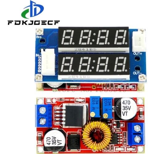 2 in 1 XL4015 5A Adjustable Power CC CV Step-down Charge Module LED Driver Voltmeter Ammeter Constant current constant voltage