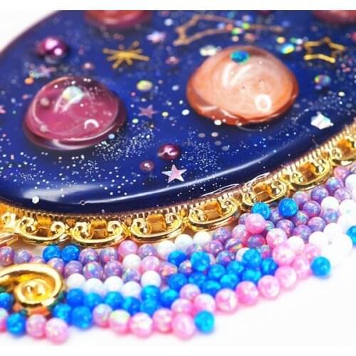 3pcs/lot 3mm diameter universe star ball Opal beads material epoxy mold makeing jewelry filling for DIY jewelry