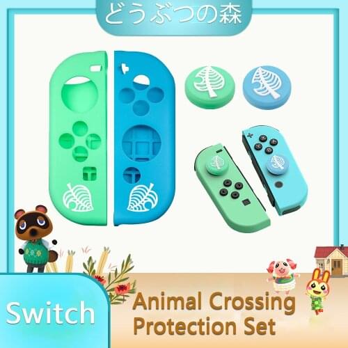 3 Type for Animal Crossing Soft Silicone Case for Nintend Switch Protective Shell Thumb Grip for Nintend Switch Joycon Accessory