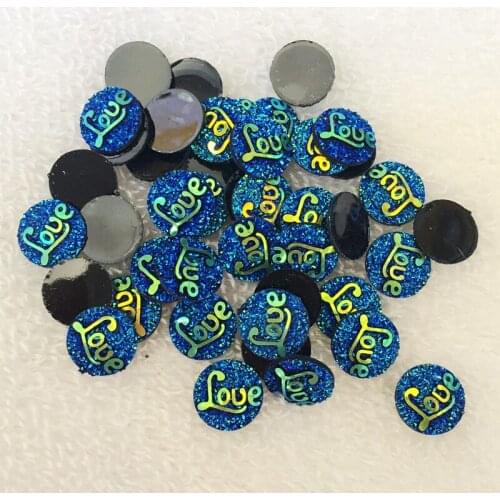 320PCS Round Glitter Faux Resin Rhinestones Crystal AB Color Flatback Decoden Kawaii Cabochons -E167