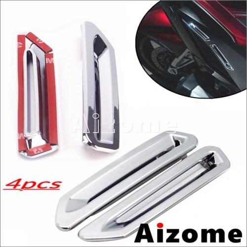 4pcs Chrome radiator slot trims For Honda Goldwing GL1800 Gold Wing Tour DCT Airbag 2018 -2020 Motorcycle Plastic Accessories