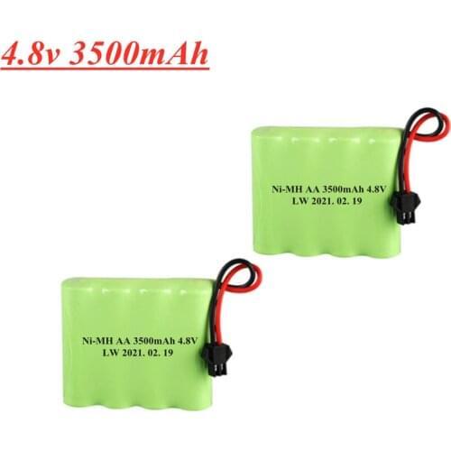 5pcs 4.8v 3500mah NiMH Battery Pack For Rc toys Cars Tanks Robots Boats Guns Ni-MH 4.8v 3000mAh Rechargeable Battery