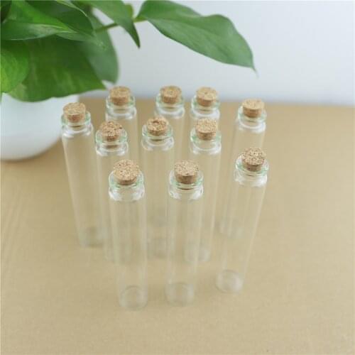 50cs/Lot 35ml 22*120mm Storage Mini Glass Bottles With Cork DIY Crafts Jars Tiny Transparent Glass Bottles Wedding Gift