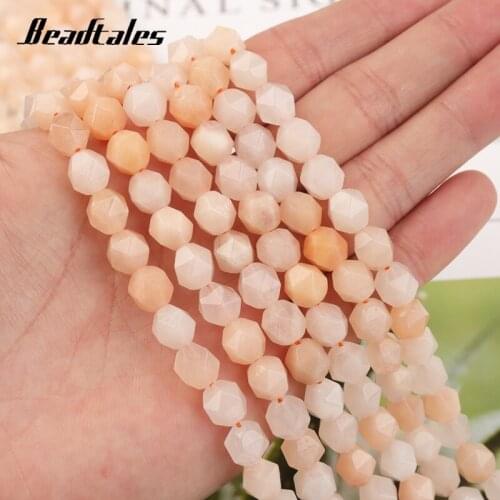60pcs/lot Natural Stone Facet pink Aventurine Loose Bead 6/8/10mm For Jewelry DIY Making Findings Bracelet Accessories Beadtales