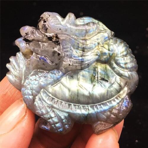 1pcs AAAA Beautiful crystal carvings natural hand-carved labrador stone animal turtle necklace with fashionable jewelry gifts