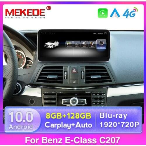 IPS Android 10 8G+128G Car Multimedia Player Navigation GPS WIFI Carplay AUTO For Mercedes Benz Coupe C207 A207 W207 2009-2016