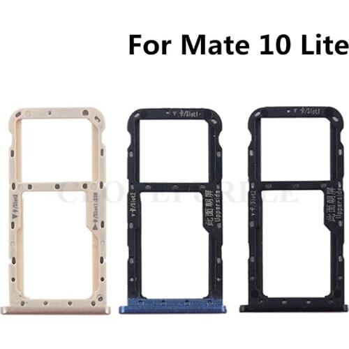 20pcs/lot Nano SIM/ Micro SIM Card Tray Holder Micro SD Card Slot Adapter for Huawei Mate 10 lite / G10 / Honor 9i Nova 2i