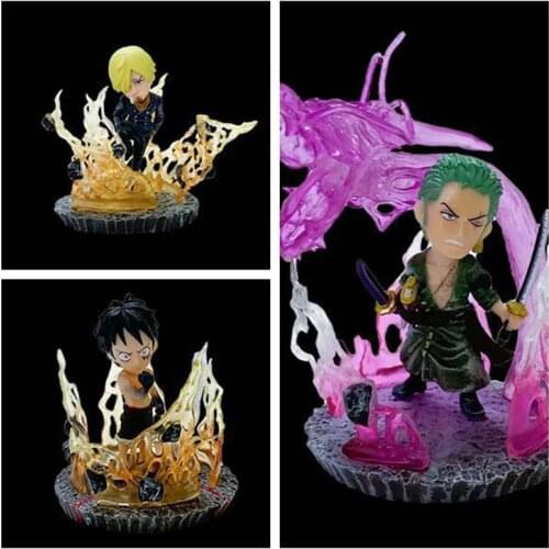 10CM Anime One Piece Figure Combat version Luffy Figure Zoro PVC Action Figure Collection Zoro Sanji Figure Model Toys Gifts
