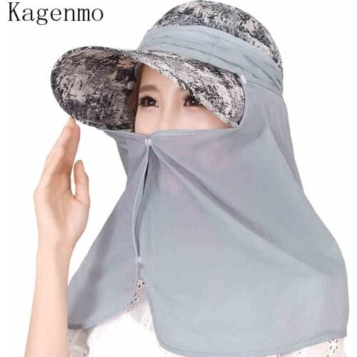 Kagenmo Outdoor Neck Protection Baseball Cap Two Wears Big Brim Sun Hat Women Cycling Stroll Casual Summer Hat Thin Breathable