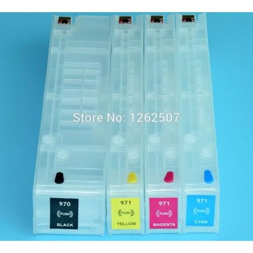200ml 120ml hp970 hp971 970 971 hp970xl hp971xl 970xl 971 Bulk Refill Ink Cartridge With ARC Chip For HP officejet x451 printer