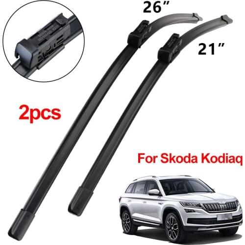 For Skoda Kodiaq 2016-2020 Car Windshield Wiper Blades 2pcs 21"/26" Front Rear Windscreen Kit Accessories Replacement Error Free