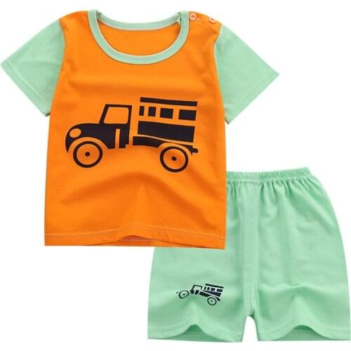 Menoea Baby Girls Boys Clothes Sets New Summer Fashion Kids Cartoon Print T-Shirts Shorts Outfits Children Casual Clothing Suit
