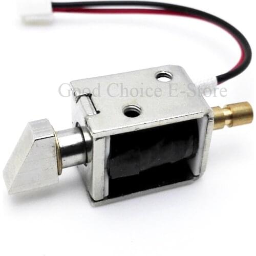 DC 12V Mini Solenoid Electromagnetic Electric Control Push-Pull Cabinet Drawer Lock, Rotatable Lock Bolt for DIY Project