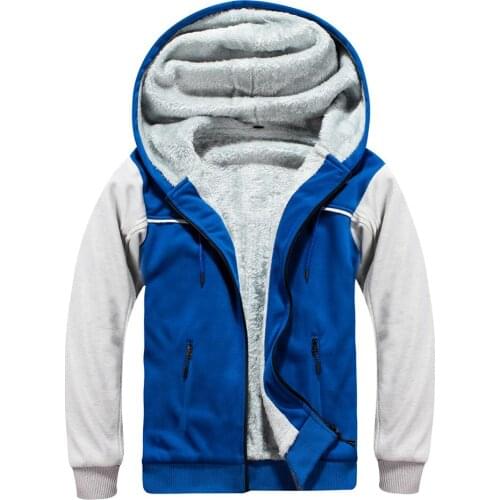 Male Hoodie Jacket Winter Men Jackets Fleece Warm Hood Thick Parka Velvet Windproof Coats Cardigan Sweatshirts Hoodies Zipper