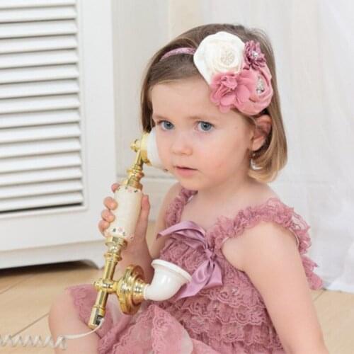 New Childrens Princess Elastic Head Flower Headband Headdress Floral Baby Hairband Photo Props Birthday Party Hair Accessories