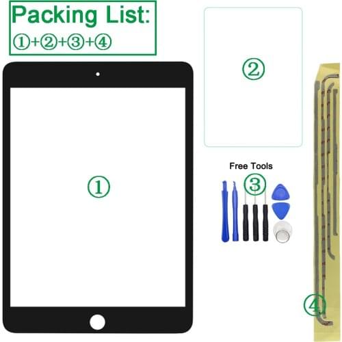 10Pcs Laminated OCA Front Touch Glass Screen For iPad Mini 4 5 Mini4 Mini5 A1538 A1550 A2133 A2124 A2126 A2125