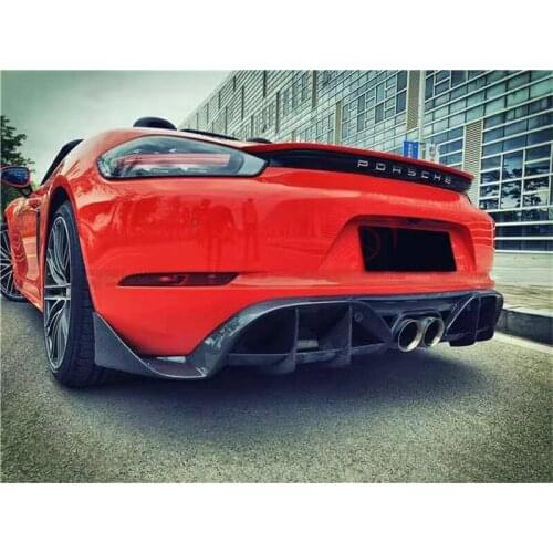 Suitable for Porsche Cayman boxster 718 carbon fiber rear lip, rear lip, small enveloping spoiler, body kit, car modification, c