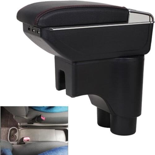 For Toyota Passo armrest box USB Charging heighten Double layer central Store content cup holder ashtray accessories
