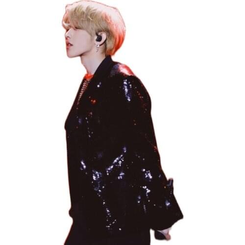 Casual Blazer Jacket Mens Group Singer Black Sequin Suit Host Dance Performance Magician Costumes Banquet Clothes S-3XL